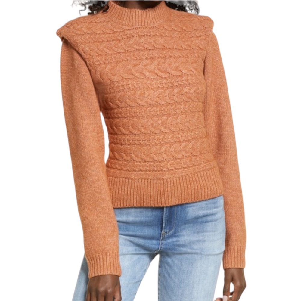 BLANK NYC “Cry Me A River” Horizonral Cable Crewneck Sweater NWT